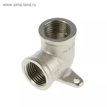 Угольник Valtec, 1/2", внутренняя резьба, с креплением