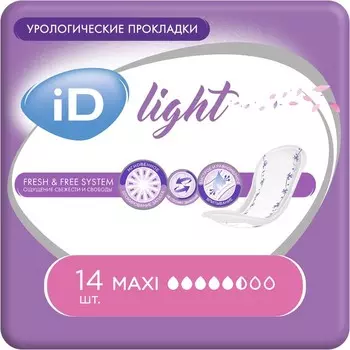 Урологические прокладки iD Light Ultra Maxi, 14 шт.