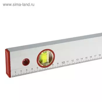Уровень алюминиевый SPARTA, 200 см, 3 глазка, линейка