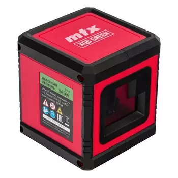 Уровень лазерный MTX XQB GREEN Basic SET 35019, зеленый, ± 0.2 мм/м, 1/4", 20 м