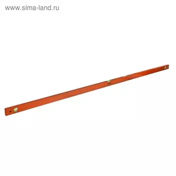 Уровень SPARTA, 180 см, алюминиевый, 3 глазка, оранжевый, линейка