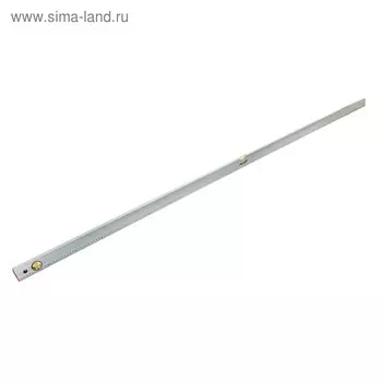 Уровень SPARTA, алюминиевый, 200 см, 2 глазка, линейка