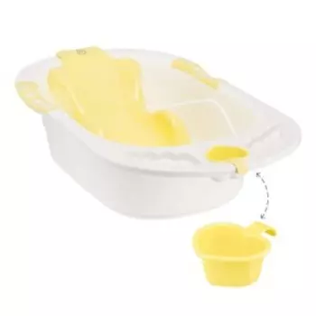Ванна детская с анатомической горкой Happy Baby Comfort, цвет жёлтый