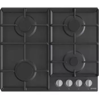 Варочная поверхность Gorenje G641EXB, газовая, 4 конфорки, электроподжиг, чёрная
