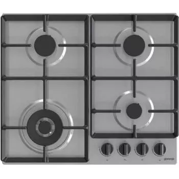 Варочная поверхность Gorenje GW641EBX, газовая, 4 конфорки, электроподжиг, нержавеющая сталь