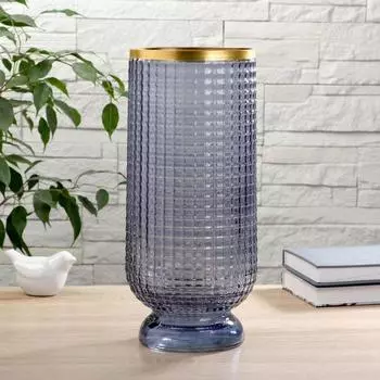 Ваза «Киркинес» Черника Маркуль, 3013 см, стекло