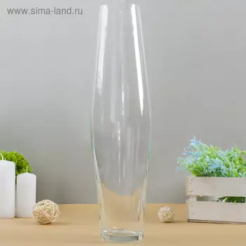 Ваза «Диаболо», 2.2 л, d=6 см, 4011 см, стекло, прозрачная