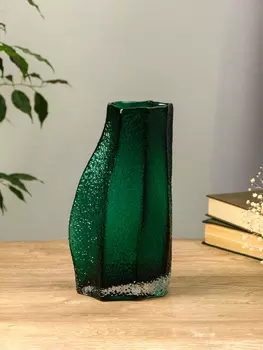 Ваза «Дженис», 25128 см, стекло, зелёная