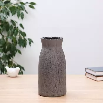 Ваза «Аластер», изгиб, 23.511.5 см, керамика, серая