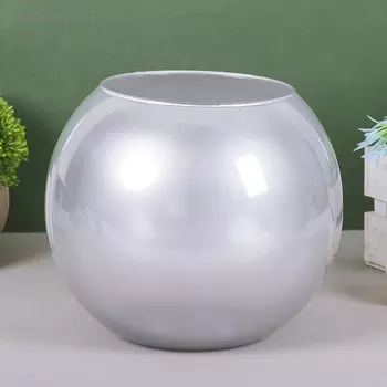 Ваза "Лиголюкс" шаровая серебро, 16х18 см 3 л