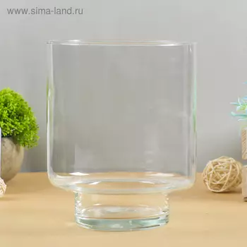 Ваза «Лола», 1.3 л, 2017 см, высота ножки 4 см, стекло, прозрачная