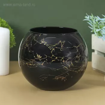Ваза «Паутинка-2», шаровая с декором, 1.7 л, 1315.7 см, стекло, МИКС
