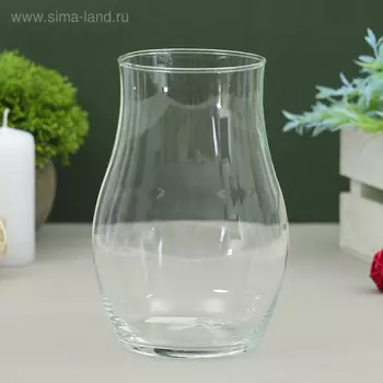 Ваза "Саманта-1" большая 17х13см, 1,2л прозрачная