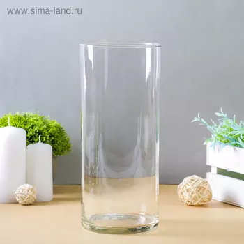 Ваза «Трубка 107», 2511 см, стекло, прозрачная