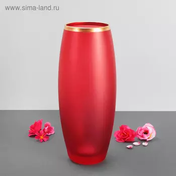 Ваза "Унисон" красная 8х11х26 см