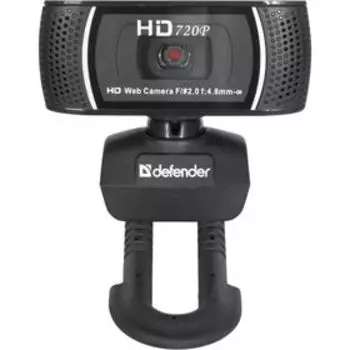 Веб-камера Defender G-lens 2597, 2 МП, 1280 х 720, HD720p, черная