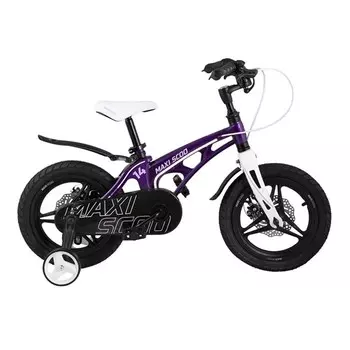 Велосипед 14" Maxiscoo Cosmic делюкс плюс, цвет фиолетовый