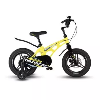 Велосипед 14'' Maxiscoo COSMIC Deluxe Plus, цвет Желтый Матовый