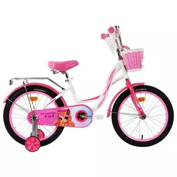 Велосипед 18" Graffiti Premium Girl, цвет белый/розовый