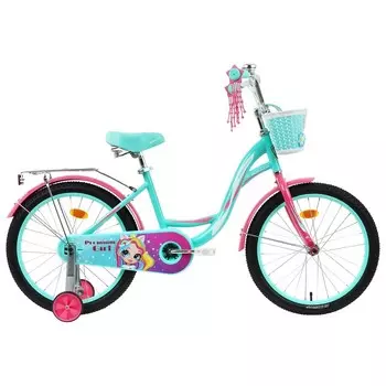 Велосипед 20" Graffiti Premium Girl, цвет бирюзовый/розовый