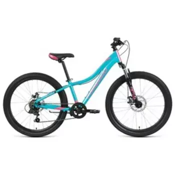 Велосипед 24" Forward Jade 2.0 D, 2022, цвет бирюзовый/розовый, размер 12"
