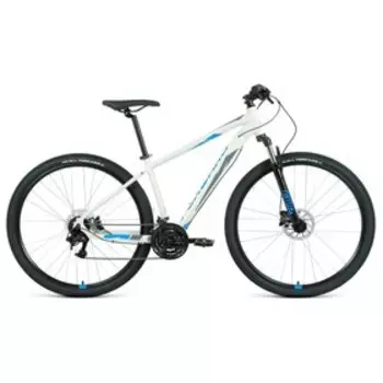 Велосипед 29" Forward Apache 3.2 HD, 2022, цвет серый/синий, размер рамы 21"