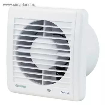 Вентилятор вытяжной BLAUBERG Aero 125T, d=125, 220-240 В, малошумный, 39 Дб, белый