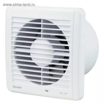 Вентилятор вытяжной BLAUBERG Aero 150S, d=150, 220-240 В, малошумный, 40 Дб, белый