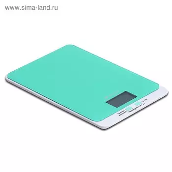 Весы Kitfort КТ-803-1, кухонные, до 5 кг, шаг 1 г, зелёные