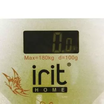 Весы напольные Irit IR-7258, электронные, до 180 кг, рисунок "цветы"