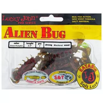 Виброхвост LJ Pro Series ALIEN BUG съедобный, 6.3 см, 7 шт., цвет PA03