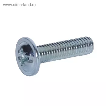 Винт, с полукруглой головкой, с прессшайбой, оцинкованный, DIN967, М5х16 мм, 1000 шт