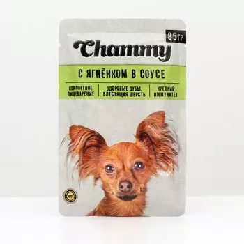 Влажный корм Chammy для собак, ягненок в соусе, 85 г