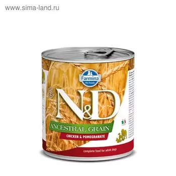 Влажный корм Farmina N&amp;D Low Grain Dog для собак, курица/гранат, 285 г