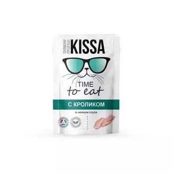 Влажный корм Kissa для кошек, кролик в соусе, 75 г