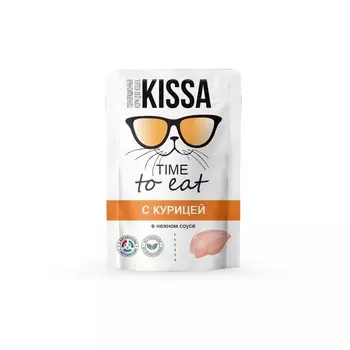 Влажный корм Kissa для кошек, курица в соусе, 75 г