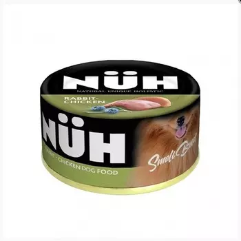 Влажный корм NUH кролик и цыплёнок беззерновой для взрослых собак мелких пород 100 гр.