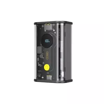 Внешний портативный аккумулятор BYZ W89, 10000 мАч, 1 Type-C, 1 USB, 22.5 Вт, 3 А, с дисплеем, PD, чёрный