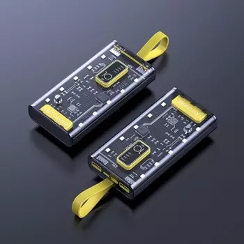 Внешний аккумулятор CRR-32, 10000 мАч, 2 USB, Type-C, 2 А, дисплей, чёрный
