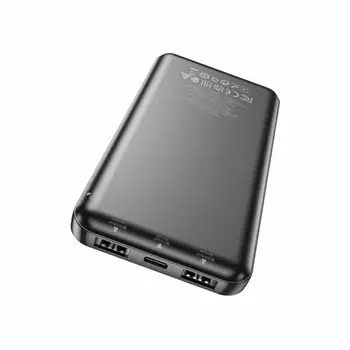 Внешний аккумулятор Hoco J100, 10000 мАч, USB, 2 А, чёрный