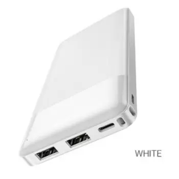 Внешний аккумулятор Hoco J72, 10000 мАч, 2хUSB, Micro-USB, 2 А, белый