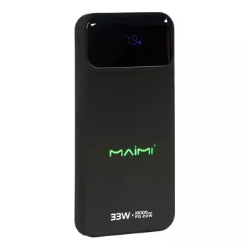 Внешний аккумулятор Maimi Mi56, 10000 мАч, USB,Type-C, Lightning/Type-C/USB ,PD,чёрный