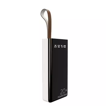 Внешний аккумулятор More choice PB60-20, 20000 мАч, дисплей, 2xUSB, 2.1 А, белый