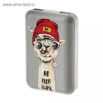 Внешний аккумулятор Ritmix RPB-10007, 10000 мАч, 2хUSB, 2.1 А, лама