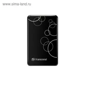 Внешний Жёсткий диск Transcend, USB 3.0, 1 ТБ, TS1TSJ25A3K, StoreJet, 25A3, 2.5", чёрный