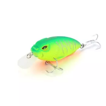 Воблер HACKER MAD CRANK 55F, 55 мм, 0.5-1.5 м, цвет Matt Glow Tiger UV