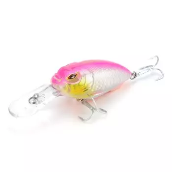 Воблер HACKER MAD CRANK DEEP 55FL, 55 мм, 2-4.5 м, цвет Crash HG. Pink Back