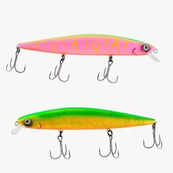 Воблер TSURIBITO MINNOW 130F, 130 мм, 19.2 г, 0.7 м, цвет 002