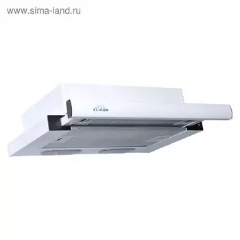 Вытяжка Elikor «Интегра» 50П-400-В2Л, встраиваемая, 400 м3/ч, 2 скорости, 50 см, белоснежная
