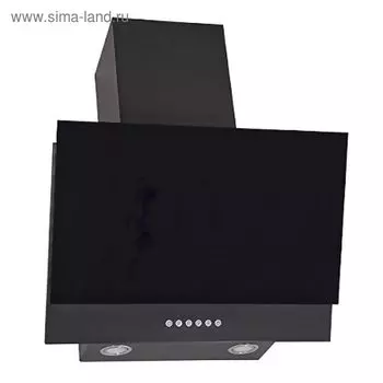 Вытяжка Elikor «Рубин» S4 50П-700-Э4Г, наклонная, 700 м3/ч, 4 скорости, чёрная